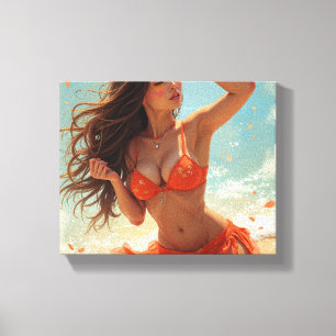 Omwikkeld canvas (C.C) Afdruk