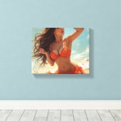 Omwikkeld canvas (C.C) Afdruk (Insitu (Houten vloer))