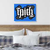 Omwikkeld canvas met FlipScript-ambigram (Insitu (Slaapkamer))