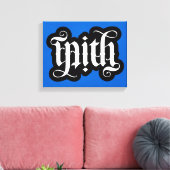 Omwikkeld canvas met FlipScript-ambigram Afdruk (Insitu (Woonkamer))