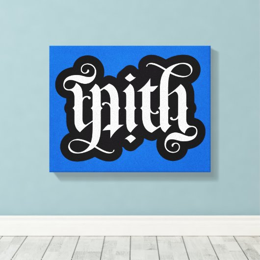 Omwikkeld canvas met FlipScript-ambigram Afdruk (Insitu (Houten vloer))