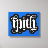 Omwikkeld canvas met FlipScript-ambigram Afdruk (Voorkant)