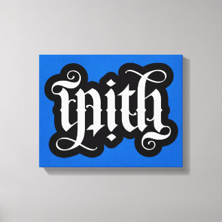 Omwikkeld canvas met FlipScript-ambigram Afdruk