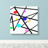 omwikkelde canvas moderne abstracte kunst met chic (Insitu (Houten vloer))