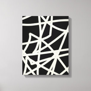 omwikkelde canvas moderne abstracte kunst met chic afdruk