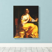 Omzetting van de Magdalene - Artemisa Gentileschi Canvas Afdruk (Insitu (Houten vloer))