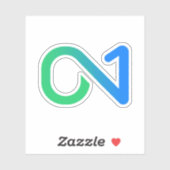 ON1 Blauwgroene Logo sticker (Vel)