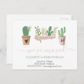 On a déménagé, Cactus Faire-part Carte Postale (Devant / Derrière)