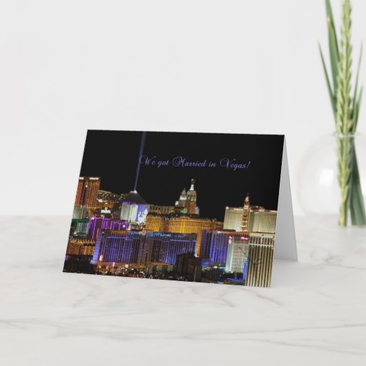 On a Married à Vegas ! Carte (Devant)