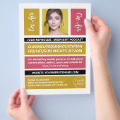 On Air - Podcaster Foto - Retro Podcast Flyer (Hand)