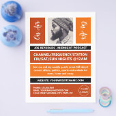 On Air - Podcaster Foto - Retro Podcast Flyer (Enkel)