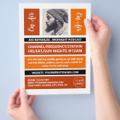 On Air - Podcaster Foto - Retro Podcast Flyer (Hand)