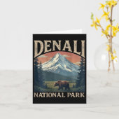 (on Back)denali Mountain Peak Elevation Alaska Nat Kaart (Gele Bloem)