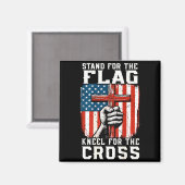 On-back Stand For Flag Kneel Cross Patriotic Chris Magneet (Voorkant / Achterkant)