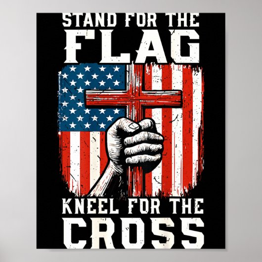 On-back Stand For Flag Kneel Cross Patriotic Chris Poster (Voorkant)