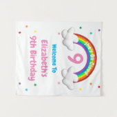 On Cloud 9! Rainbow Birthday Wandkleed (Voorkant (horizontaal))