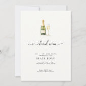 On Cloud Wine Champagne Bridal Shower Invitation (Devant)