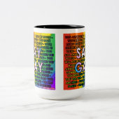 On dit GAY à deux tons de café Mug (Centre)
