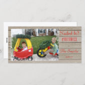 On l'a cloué ? Carte photo de vacances de flocon d (Devant / Derrière)