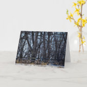 "On Memory's Lane" kerstkaart Kaart (Gele Bloem)