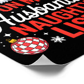 On My Husbands Naughty List Christmas Poster (Hoek)