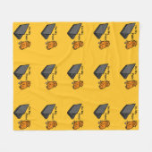 On My Puter Funny Computer Orange Cat Meme Fleece Deken (Voorkant (Horizontaal))