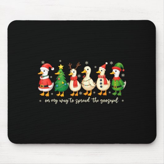 On My Way To Spread The Gospel Funny Goose Christi Muismat (Voorkant)