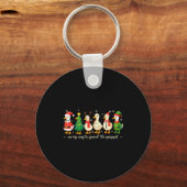 On My Way To Spread The Gospel Funny Goose Christi Sleutelhanger (Voorkant)