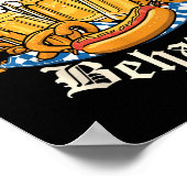 On My Wurst Behavior Retro Groovy Beer  Poster (Hoek)