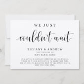 On ne pouvait pas attendre le Mariage Faire-part P (Devant)