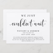 On ne pouvait pas attendre le Mariage Faire-part P (Devant / Derrière)