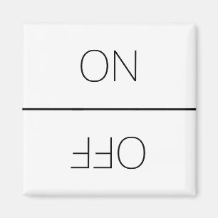 ON OFF Black white Clean Dirty Dishwasher wasgoed Magneet