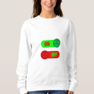 On Off Mood Emoji Dames Hoodie Trui