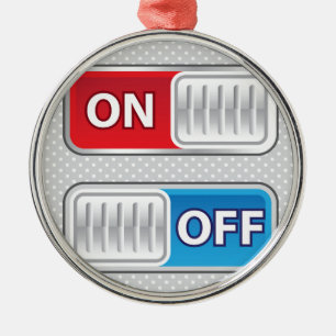 On Off Switch Web-stijl Metalen Ornament