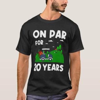 On Par for 21 Years Golf Theme Birthday Golfers Pa T-shirt