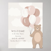 On Peut Attendre | Affiche de bienvenue fille rose (Devant)