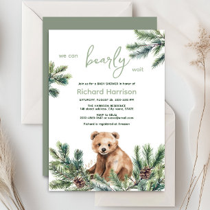 On peut attendre avec baby shower invitation