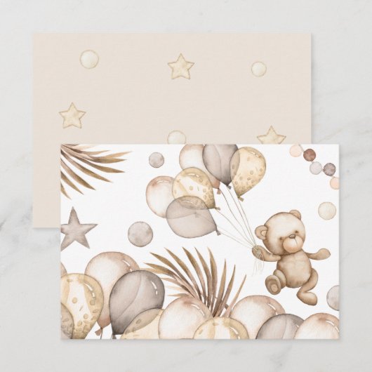 On peut attendre baby shower carte blanche (Devant / Derrière)