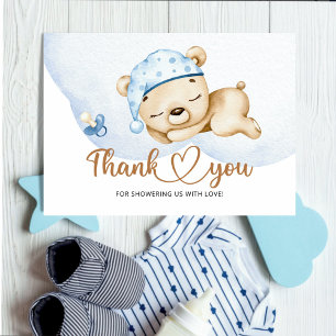 On peut attendre baby shower carte de remerciement