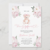 On peut attendre Baby shower Fille Invitation (Devant)