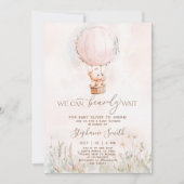 On peut attendre Baby shower Girl Invitation (Devant)