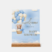 On peut attendre bleu Teddy Bear Baby shower (Recto)