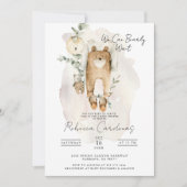 On Peut Attendre | Boho Baby shower Invitation (Devant)