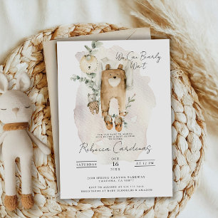 On Peut Attendre Boho Baby shower Invitation