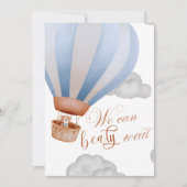 on peut attendre Boy petit baby shower Invitation (Devant)