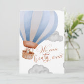 on peut attendre Boy petit baby shower Invitation (Debout devant)