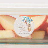 On Peut Attendre ! Étiquette baby shower (Apposé)