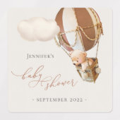 On Peut Attendre ! Étiquette baby shower (Design 1)