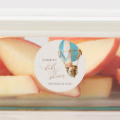 On Peut Attendre ! Étiquette baby shower (Apposé)