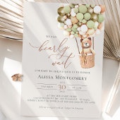 On Peut Attendre ! Invitation au Baby shower vert